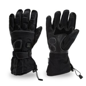 Heated Motorbike Nylon Leather Gloves